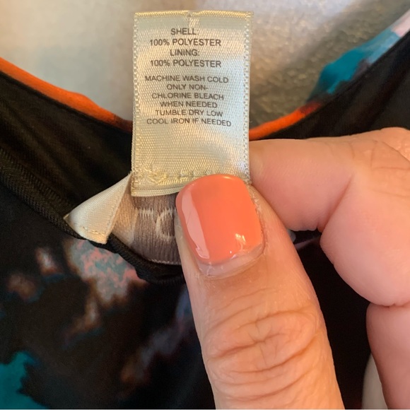 Loft Spaghetti Strap Ruffle Detail Multicolor Maxi Dress Petite Women’s Size 6 - Picture 8 of 11